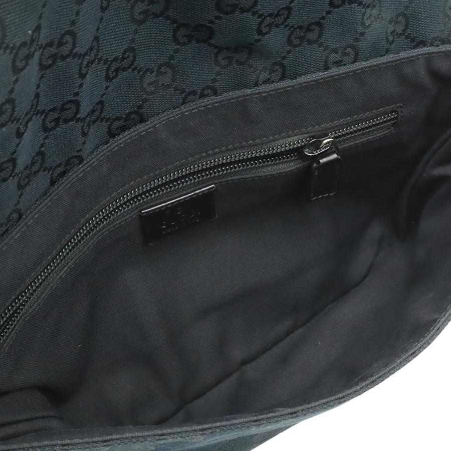 GUCCI グッチ GGキャンバス ボディバッグ ウエストバッグ ウエストポーチ レザー ブラック 黒 シルバー金具 145851 | GUCCI | 07