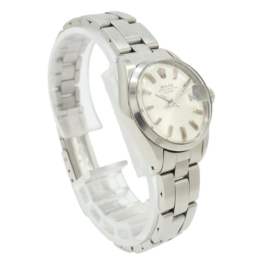 ROLEX ロレックス オイスター パーペチュアル デイト シルバー文字盤 アンティーク SS レディース AT オートマ 腕時計 28番 6516 | ROLEX | 02