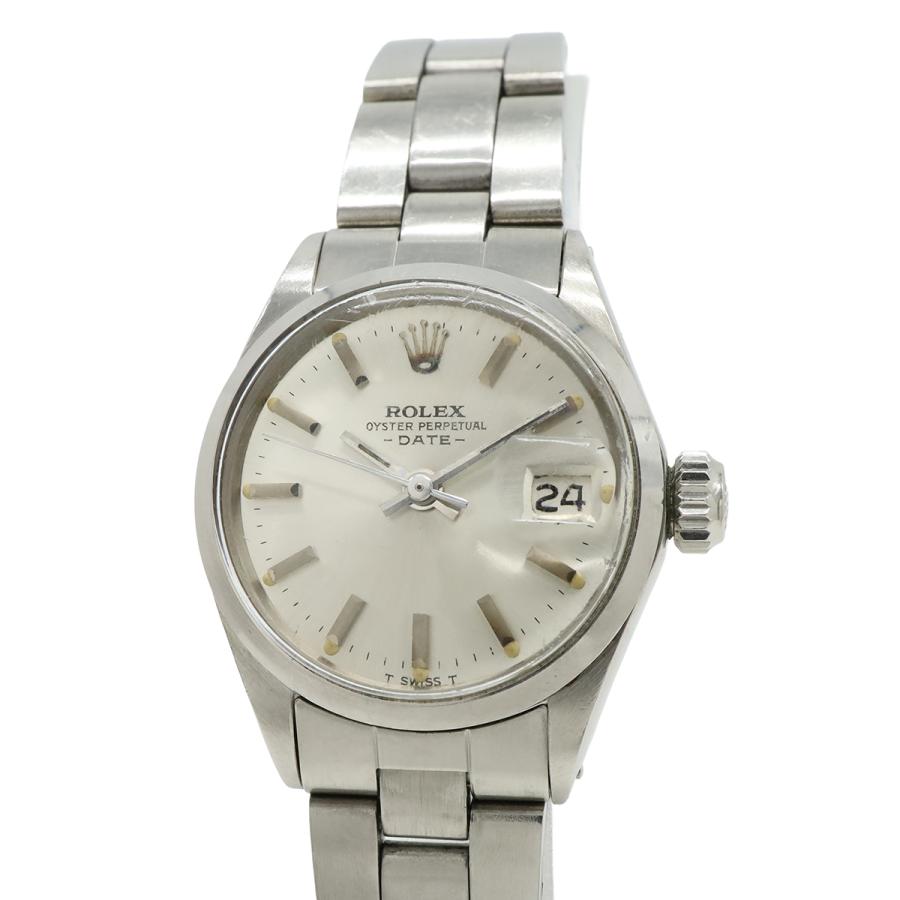 ROLEX ロレックス オイスター パーペチュアル デイト シルバー文字盤 アンティーク SS レディース AT オートマ 腕時計 28番 6516 | ROLEX | 03