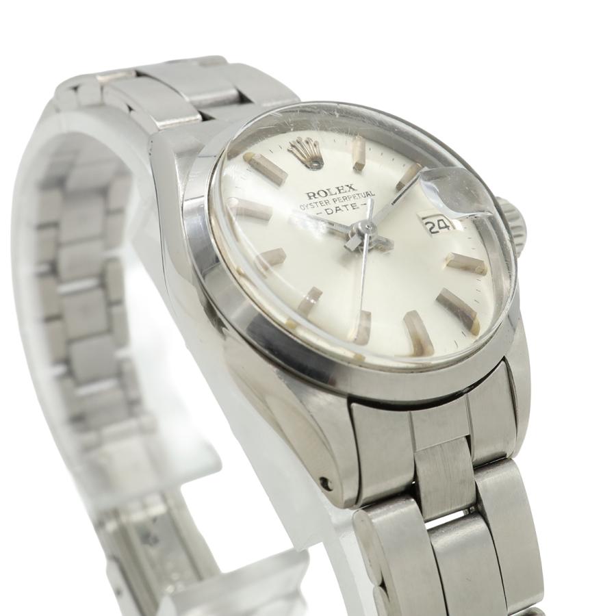 ROLEX ロレックス オイスター パーペチュアル デイト シルバー文字盤 アンティーク SS レディース AT オートマ 腕時計 28番 6516 | ROLEX | 04