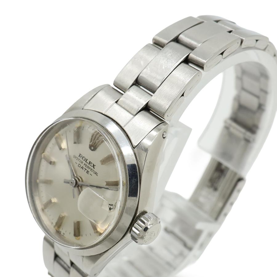 ROLEX ロレックス オイスター パーペチュアル デイト シルバー文字盤 アンティーク SS レディース AT オートマ 腕時計 28番 6516 | ROLEX | 05