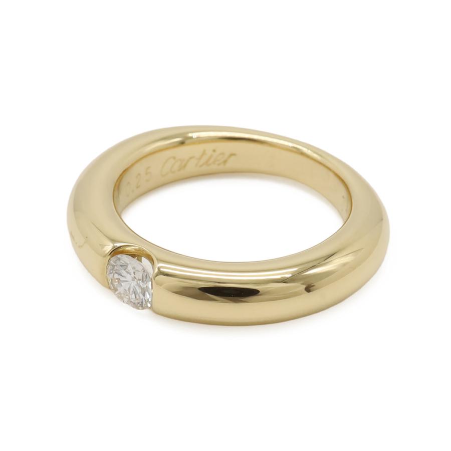 Cartier カルティエ エリプス ダイヤモンド リング 指輪 K18YG イエローゴールド 1PD D0.25ct #50 日本サイズ約10号 | Cartier | 01