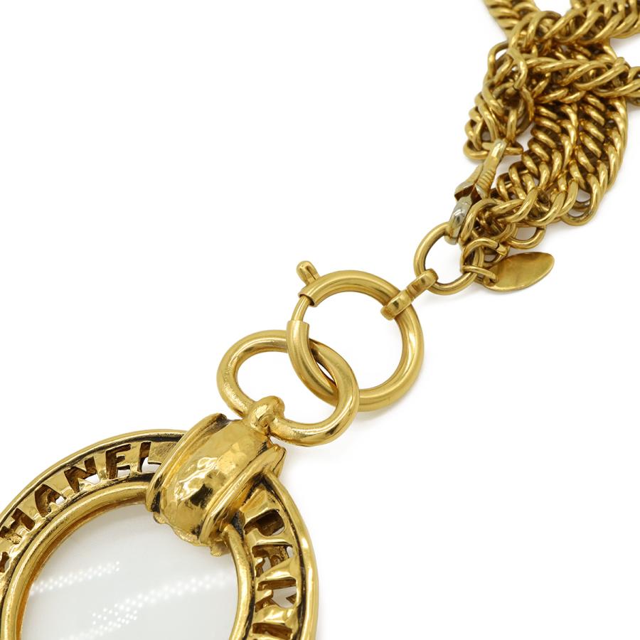 CHANEL シャネル ルーペネックレス Wチェーン ダブルチェーン ペンダント ロゴ サークル ラウンド ヴィンテージ GP ゴールド | CHANEL | 05