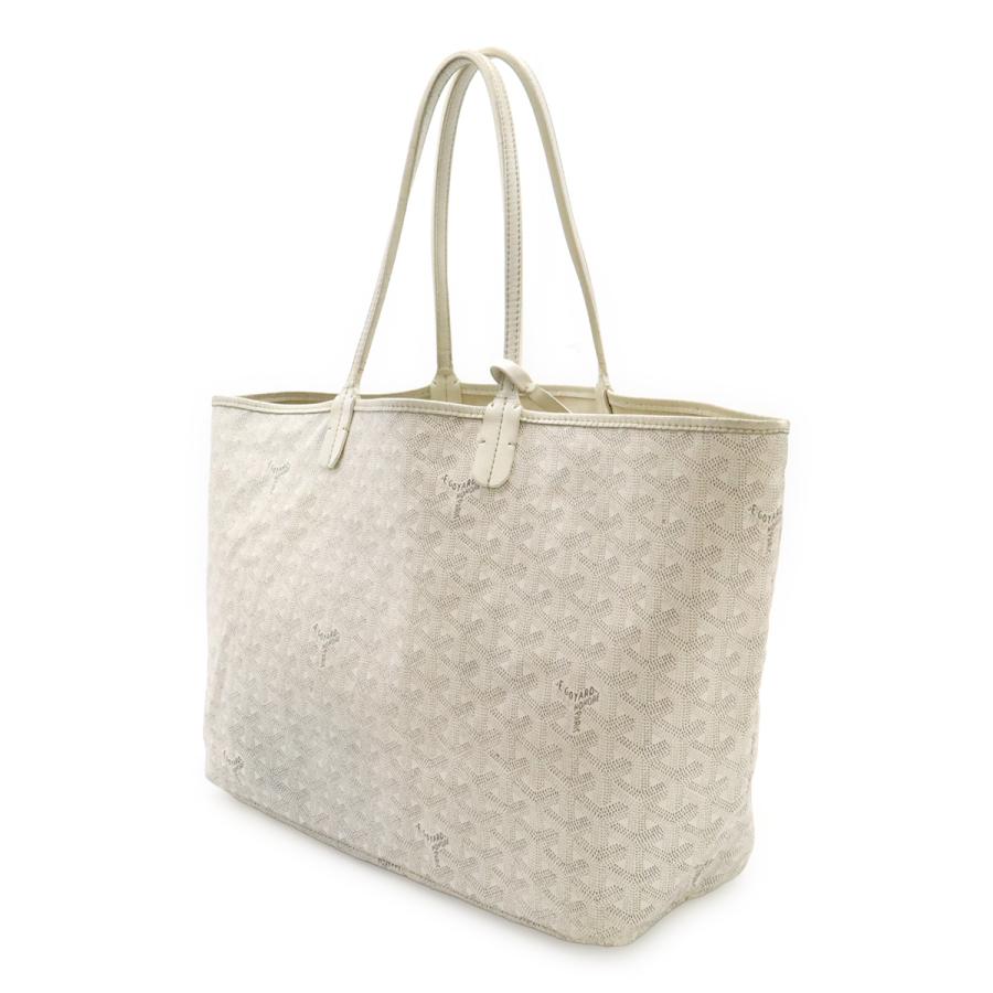 GOYARD ゴヤール サンルイPM トートバッグ ショルダーバッグ セミショルダー コーティングキャンバス レザー ホワイト 白 グレー | GOYARD | 01