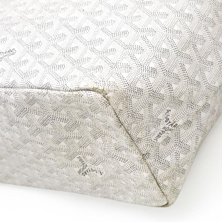 GOYARD ゴヤール サンルイPM トートバッグ ショルダーバッグ セミショルダー コーティングキャンバス レザー ホワイト 白 グレー | GOYARD | 02