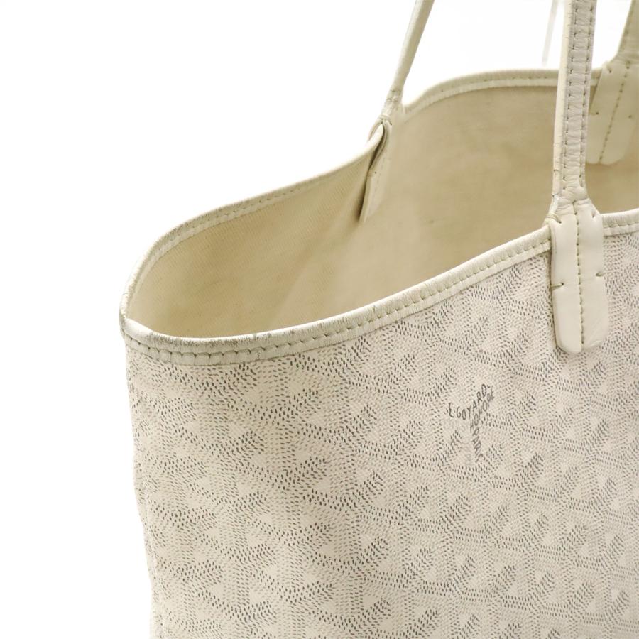 GOYARD ゴヤール サンルイPM トートバッグ ショルダーバッグ セミショルダー コーティングキャンバス レザー ホワイト 白 グレー | GOYARD | 04