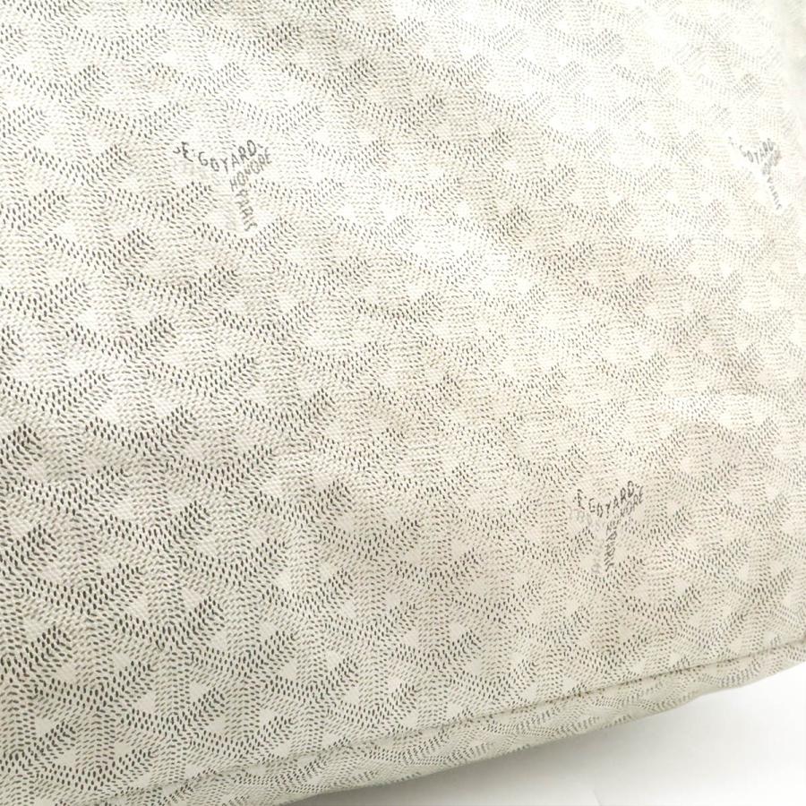 GOYARD ゴヤール サンルイPM トートバッグ ショルダーバッグ セミショルダー コーティングキャンバス レザー ホワイト 白 グレー | GOYARD | 05