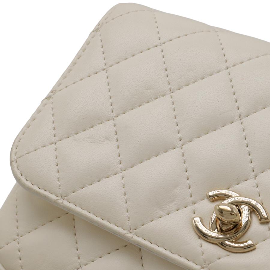 CHANEL シャネル マトラッセ サイドパック チェーンショルダー ツインショルダー ショルダーバッグ ポシェット レザー アイボリー | CHANEL | 03
