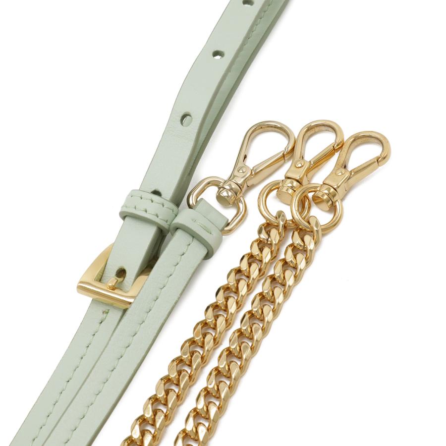 PRADA プラダ クロシェ MINI CONTENITORI ミニポーチ クラッチバッグ 3WAY チェーン ショルダーバッグ ラフィア レザー ミントグリーン_4