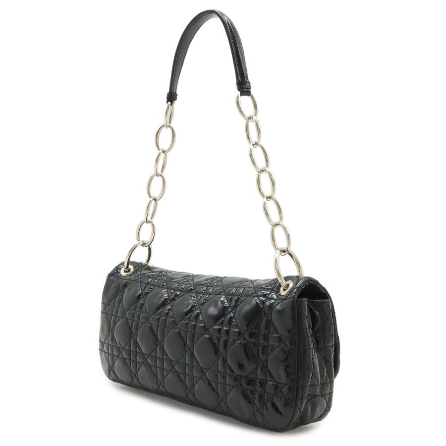 Christian Dior クリスチャン ディオール カナージュ チェーンショルダーバッグ ワンショルダー 肩掛け パテントレザー ブラック 黒 | Christian Dior | 01