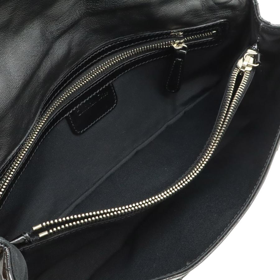 Christian Dior クリスチャン ディオール カナージュ チェーンショルダーバッグ ワンショルダー 肩掛け パテントレザー ブラック 黒 | Christian Dior | 06