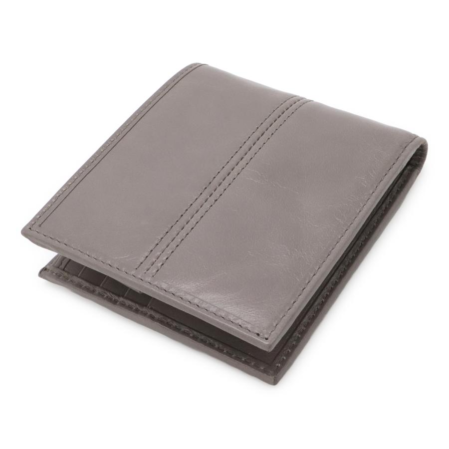 PRADA プラダ トライアングルロゴ 2つ折財布 二つ折り財布 ソフトルックスレザー PELTRO グレー シルバー金具 2M0738 | PRADA | 01