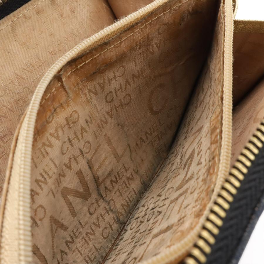 CHANEL シャネル スパークリングデニム ココマーク ラウンドファスナー 長財布 メタリックレザー インディゴ ゴールド | CHANEL | 07