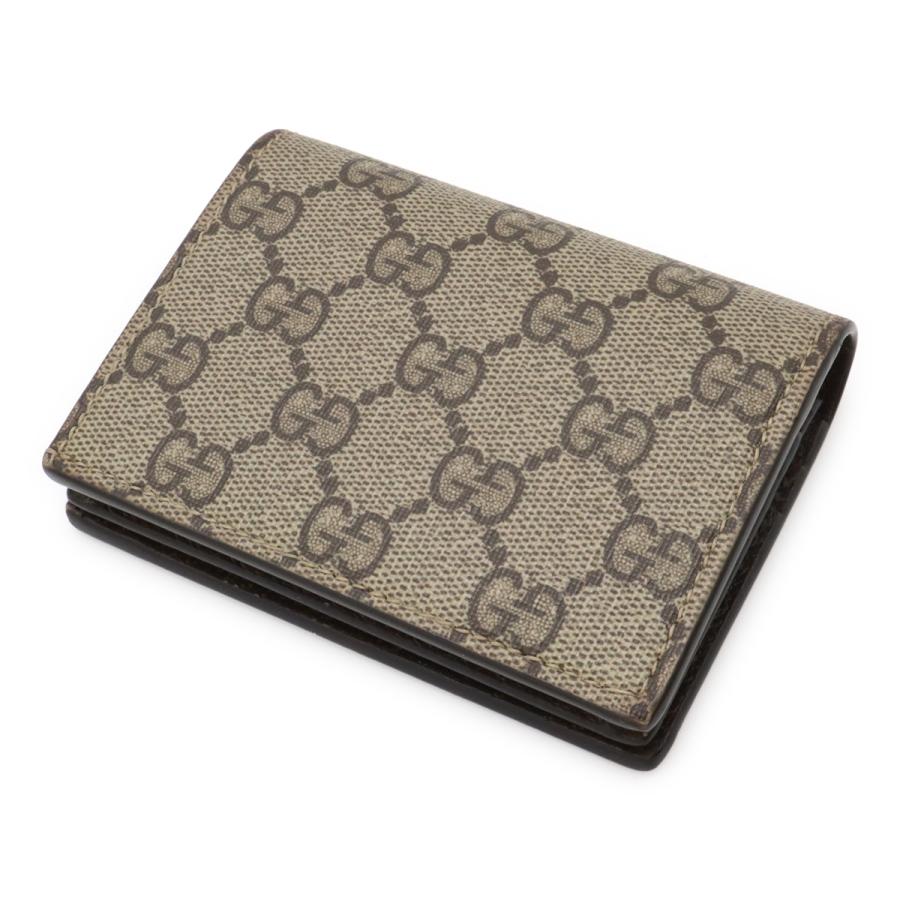 GUCCI グッチ GGスプリーム カードケース ウォレット コンパクト 2つ折財布 二つ折り財布 ばなにゃ プリント ベージュ イエロー 701009 | GUCCI | 01