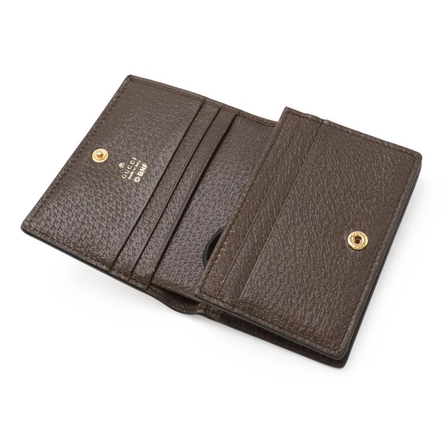 GUCCI グッチ GGスプリーム カードケース ウォレット コンパクト 2つ折財布 二つ折り財布 ばなにゃ プリント ベージュ イエロー 701009 | GUCCI | 03