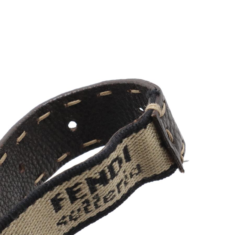 FENDI フェンディ セレリア ヴィラボルゲーゼ ハンドバッグ レザー ダークブラウン シルバー金具 8BN155 | FENDI | 04