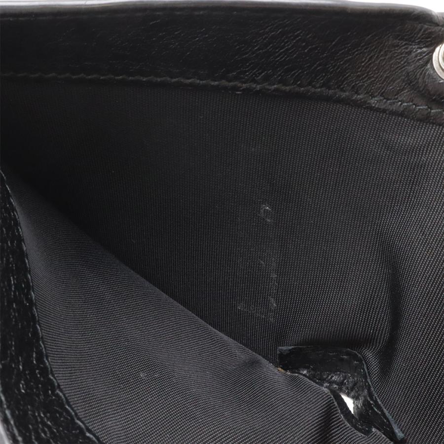 BALENCIAGA バレンシアガ グラフィティ エクスプローラー スクエア コイン チェーンウォレット 2つ折財布 二つ折り財布 レザー ブラック | BALENCIAGA | 07