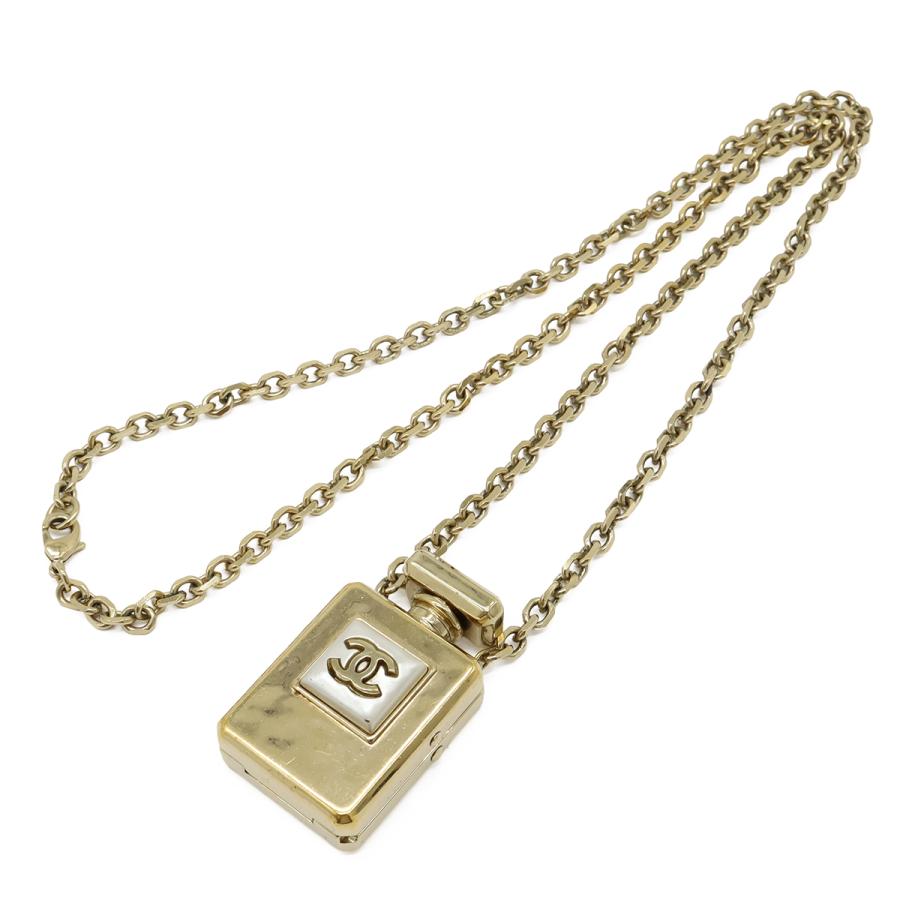 CHANEL シャネル ココマーク 香水 モチーフ チェーン ネックレス ペンダント ロケットネックレス GP ゴールド B22S | CHANEL | 01