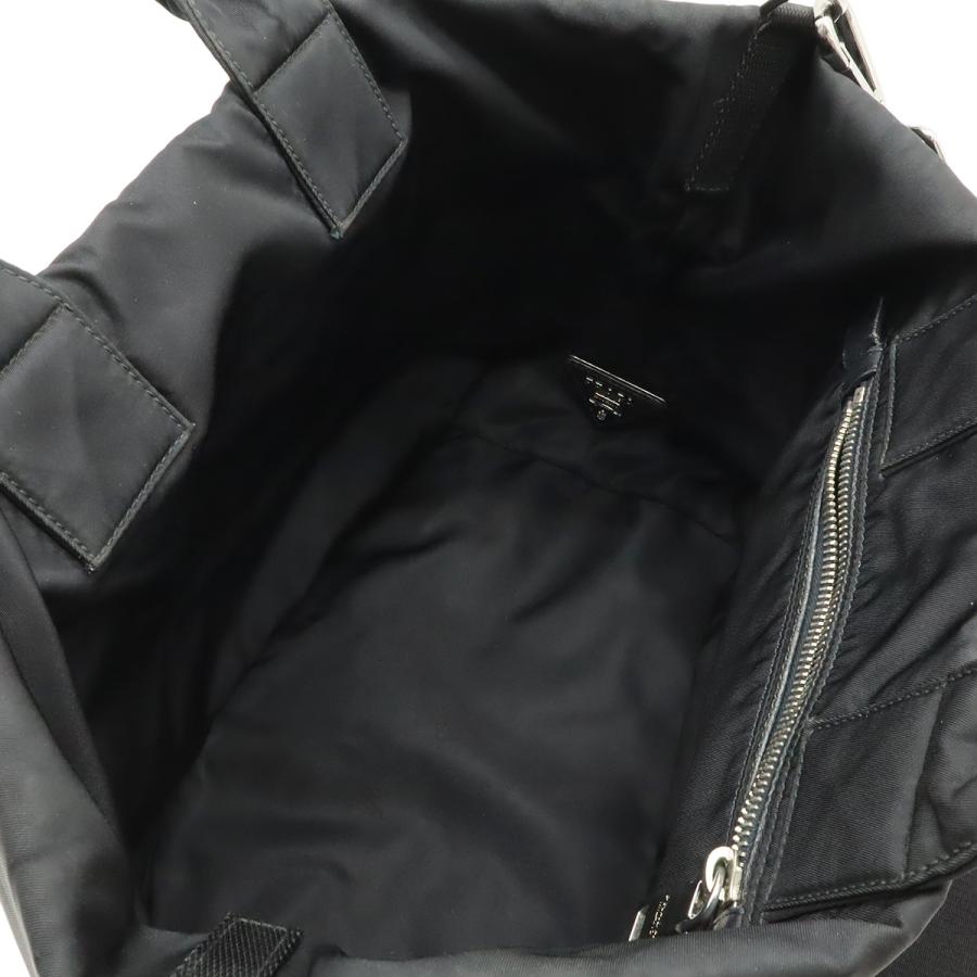 PRADA プラダ トートバッグ 2WAY ショルダーバッグ リバーシブル チェック ナイロン ブラック 黒 ブルー系マルチカラー BR4521 | PRADA | 06