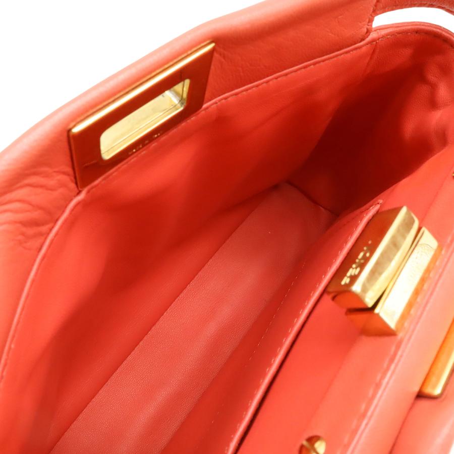 FENDI フェンディ ミニ ピーカブー ハンドバッグ ミニバッグ 2WAY ショルダーバッグ 斜め掛け レザー コーラルピンク系 ゴールド金具 | FENDI | 07