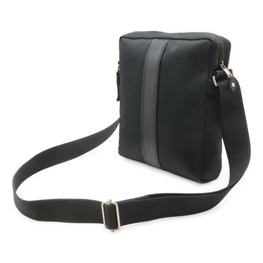 HERMES エルメス アカプルコ バンドリエールMM ショルダーバッグ ポシェット 斜め掛け トワルシェブロン レザー ブラック 黒 | HERMES | 01