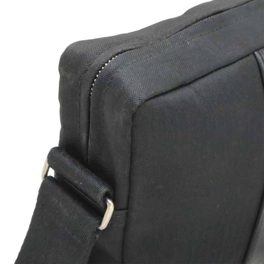 HERMES エルメス アカプルコ バンドリエールMM ショルダーバッグ ポシェット 斜め掛け トワルシェブロン レザー ブラック 黒 | HERMES | 06