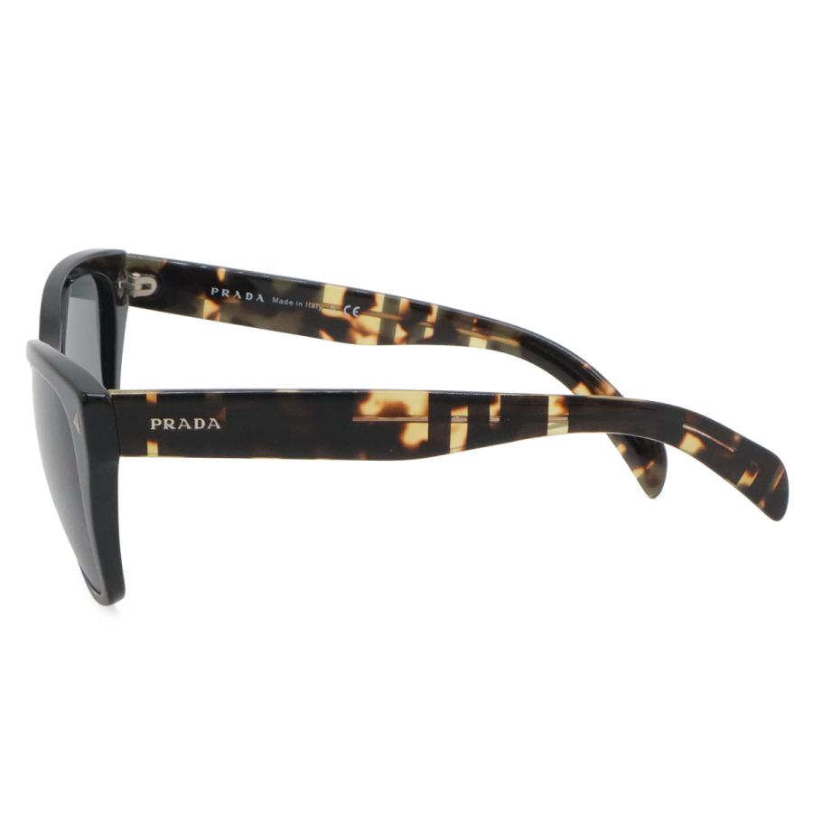 PRADA プラダ サングラス アイウェア ウェリントン スクエアシェイプ スモークレンズ ブラック 黒 デミブラウン 56□20 SPR09S-F | PRADA | 01