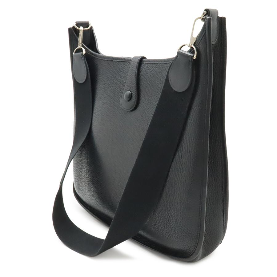 HERMES エルメス エヴリン エブリンI エブリン1 GM ショルダーバッグ トリヨンクレマンス ブラック 黒 シルバー金具 □I刻印 | HERMES | 01