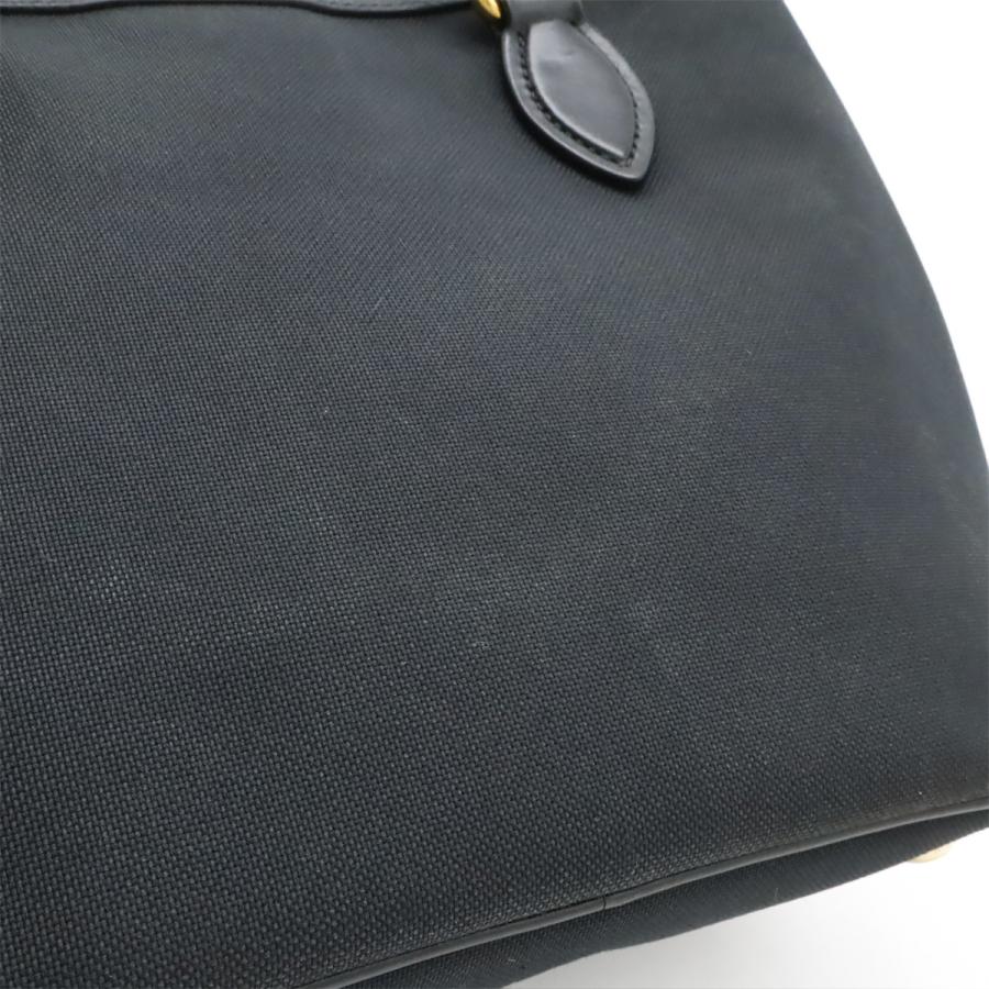 PRADA プラダ ロゴジャガード ハンドバッグ トート 2WAY ショルダーバッグ 斜め掛け キャンバス レザー NERO ブラック 黒 ゴールド金具 | PRADA | 06