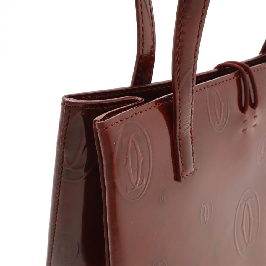 Cartier カルティエ ハッピーバースデー ハッピーバースデイ ハンドバッグ トートバッグ エナメル パテントレザー ボルドー L1000547 | Cartier | 04