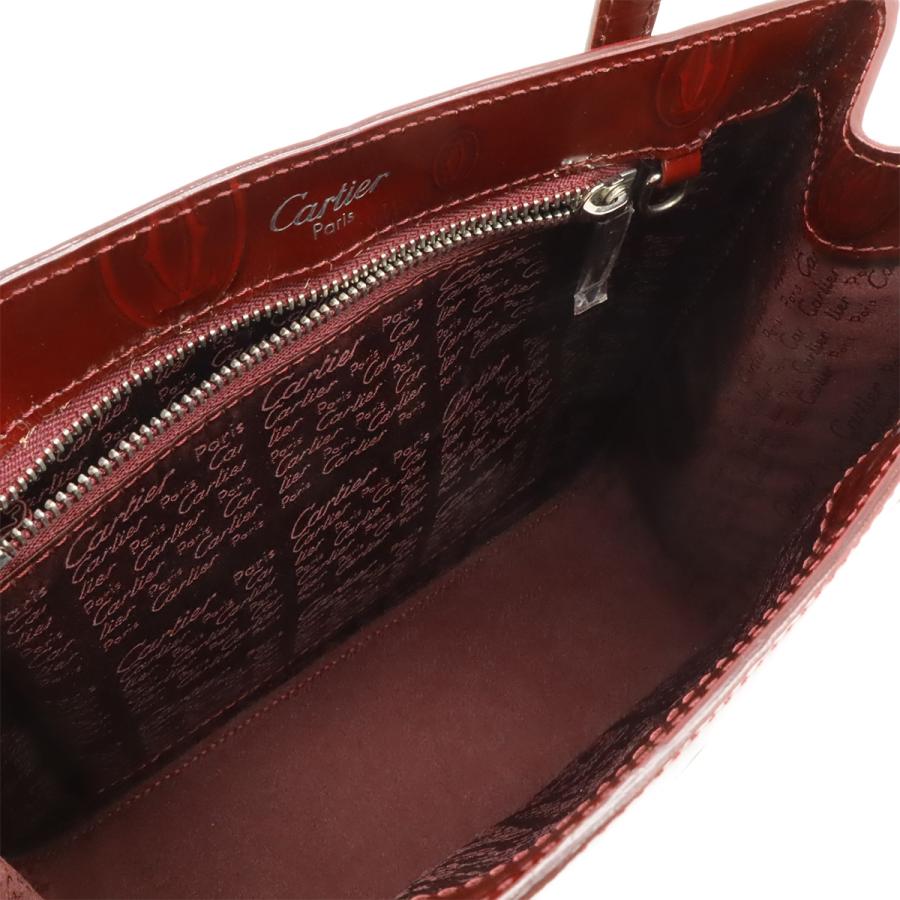 Cartier カルティエ ハッピーバースデー ハッピーバースデイ ハンドバッグ トートバッグ エナメル パテントレザー ボルドー L1000547 | Cartier | 05