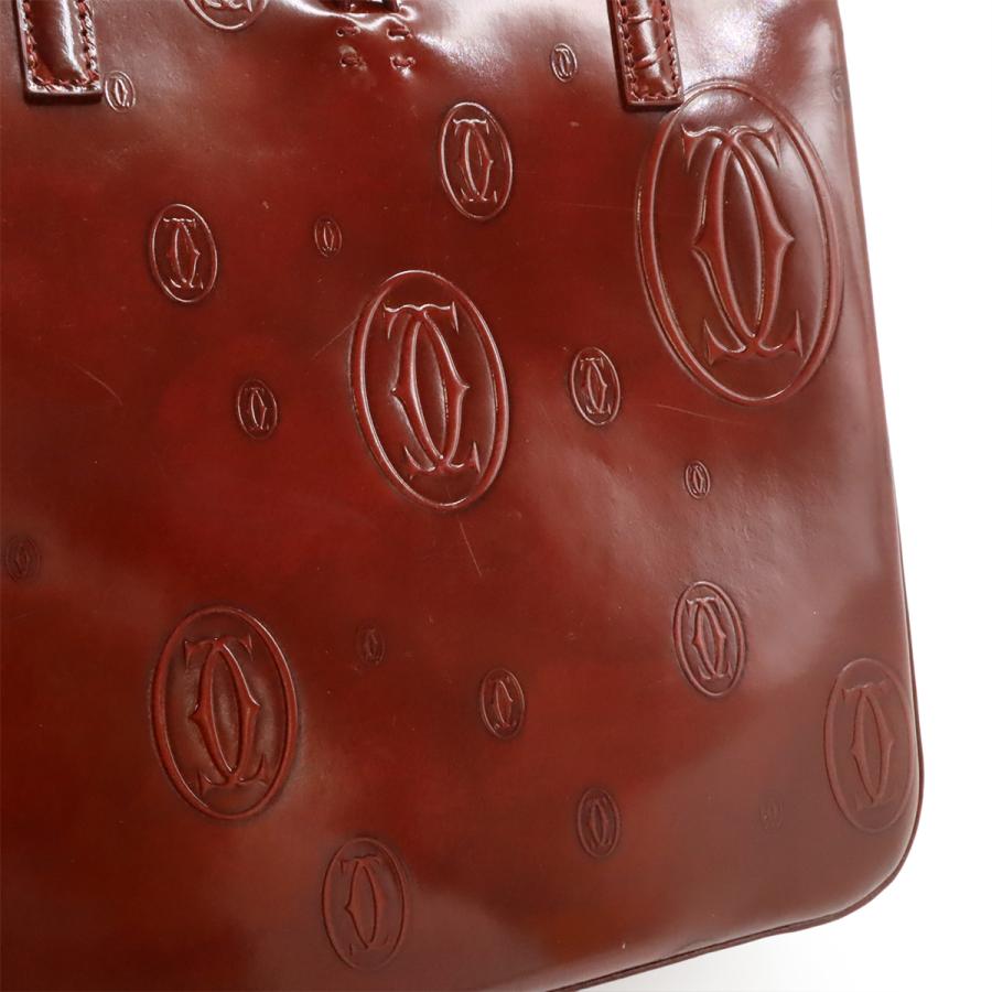 Cartier カルティエ ハッピーバースデー ハッピーバースデイ ハンドバッグ トートバッグ エナメル パテントレザー ボルドー L1000547 | Cartier | 06