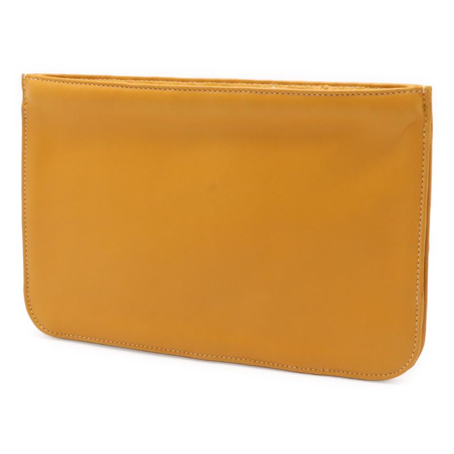 LOEWE ロエベ アナグラム ポーチ 化粧ポーチ メイクポーチ クラッチバッグ ストライプ メッシュ レザー マスタード ゴールド金具 | LOEWE | 01