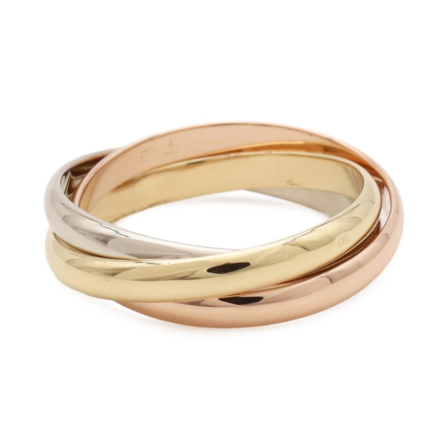 Cartier カルティエ トリニティ リング スモールモデル SM 3連 指輪 スリーカラー K18YG WG PG イエローゴールド #51 | Cartier | 02