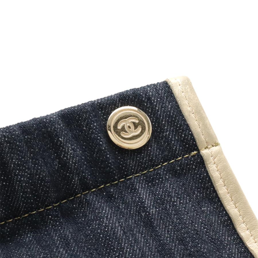 CHANEL シャネル スパークリングデニム ココマーク トートバッグ ハンドバッグ ブルー ゴールド金具 A31985 | CHANEL | 04