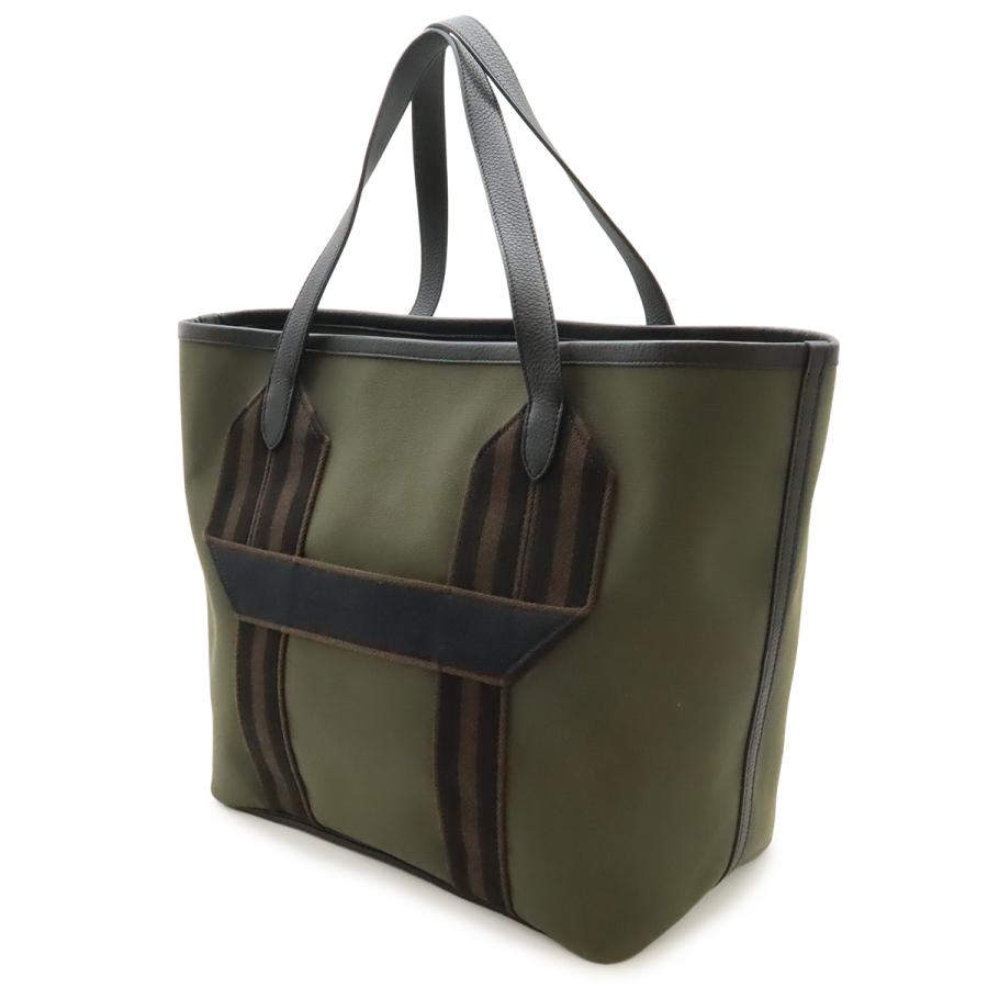 HERMES エルメス PURSANGLE ピュールサングル35 トートバッグ ラージトート ショルダーバッグ キャンバス レザー カーキ ブラック 黒 | HERMES | 01