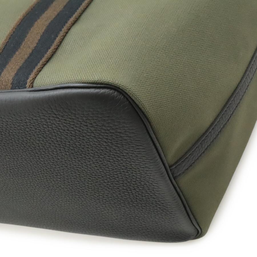 HERMES エルメス PURSANGLE ピュールサングル35 トートバッグ ラージトート ショルダーバッグ キャンバス レザー カーキ ブラック 黒 | HERMES | 02