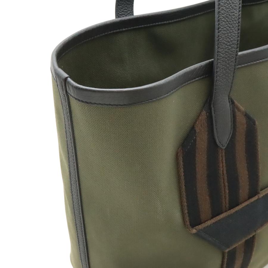 HERMES エルメス PURSANGLE ピュールサングル35 トートバッグ ラージトート ショルダーバッグ キャンバス レザー カーキ ブラック 黒 | HERMES | 04