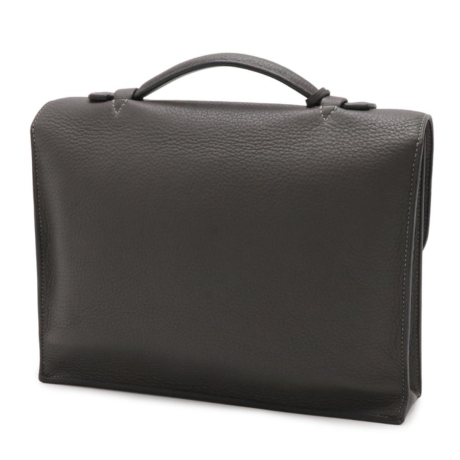 HERMES エルメス サックアデペッシュ27 ビジネスバッグ ブリーフケース セカンドバッグ トゴ レザー グラファイト グレー シルバー金具 | HERMES | 01