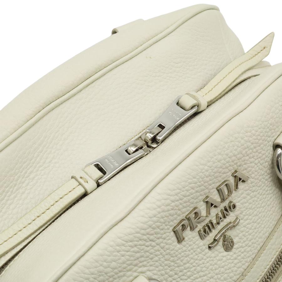 PRADA プラダ VITELLO PHENIX ヴィッテロフェニックス ハンドバッグ レザー ホワイト 白 シルバー金具 ショルダーストラップ欠品 1BB054 | PRADA | 04