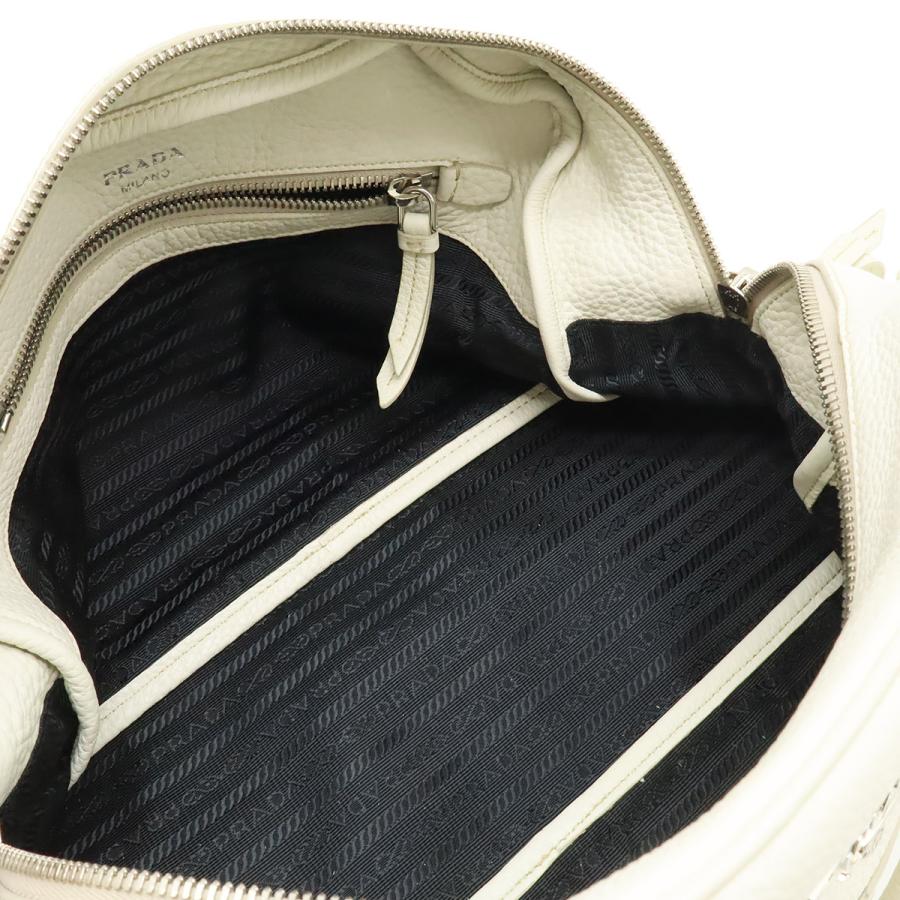PRADA プラダ VITELLO PHENIX ヴィッテロフェニックス ハンドバッグ レザー ホワイト 白 シルバー金具 ショルダーストラップ欠品 1BB054 | PRADA | 05