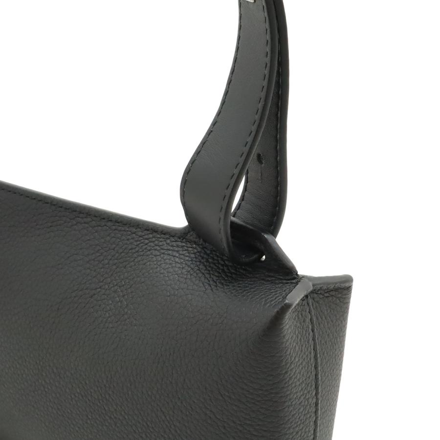 LOEWE ロエベ アナグラム バーティカル Tポケット ボディバッグ ミニバッグ ソフトグレインカーフ レザー ブラック 黒 シルバー金具 | LOEWE | 04
