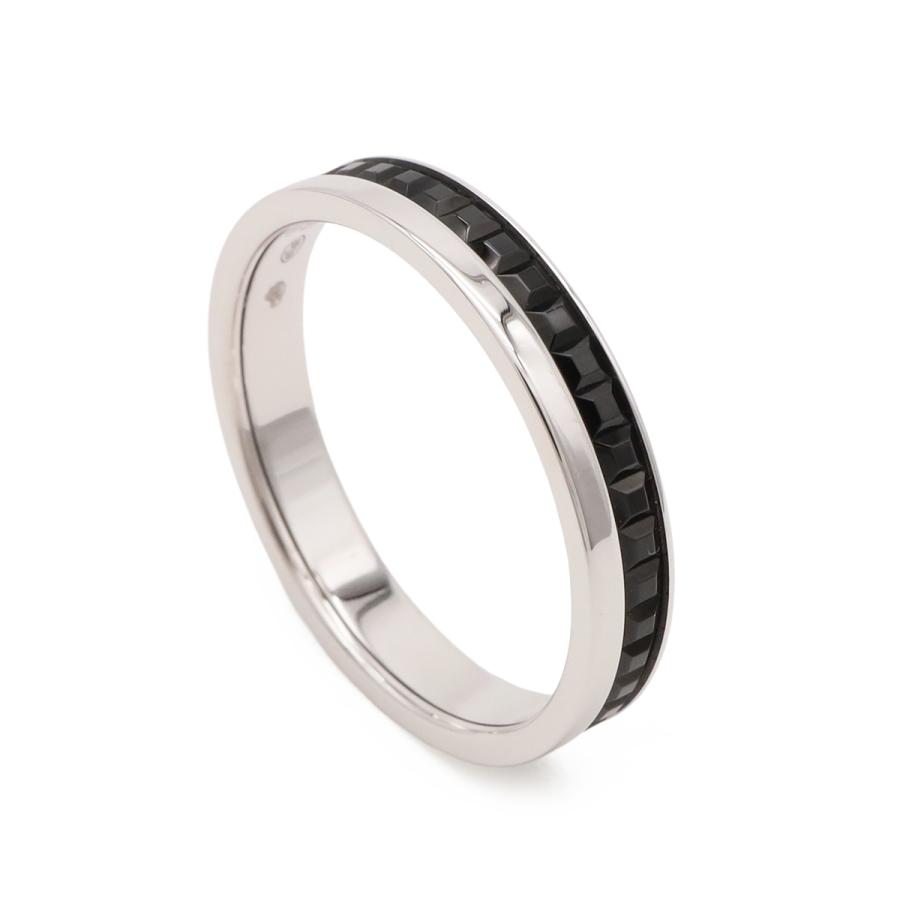 BOUCHERON ブシュロン キャトル ブラック リング ハーフ 指輪 K18WG ホワイトゴールド ブラックPVD #60 日本サイズ約19号 | BOUCHERON | 01