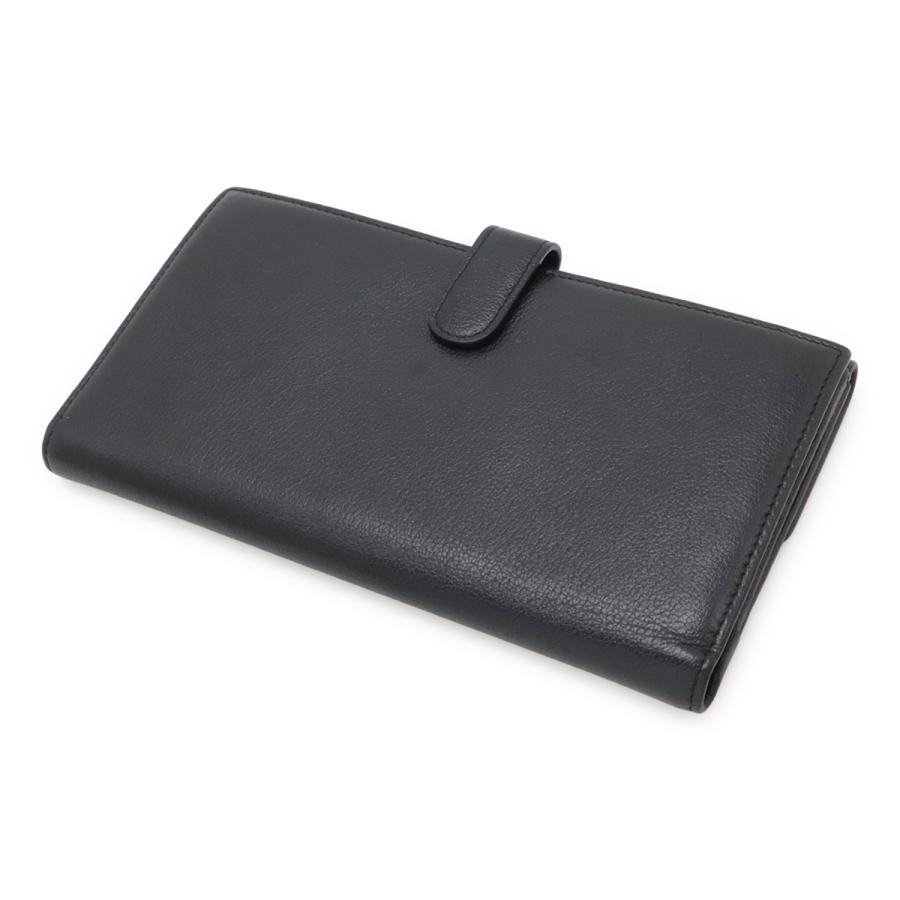CHANEL シャネル カメリア Wホック ダブルホック 長財布 レザー ブラック 黒 シルバー金具 A46509 | CHANEL | 01