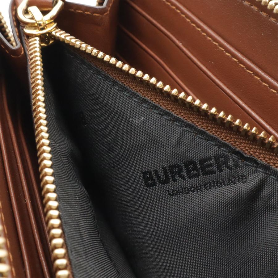 BURBERRY バーバリー エルモア ストライプ ラウンドファスナー 長財布 PVC レザー ベージュ ブラック レッド ゴールド金具 8027427 | BURBERRY | 05