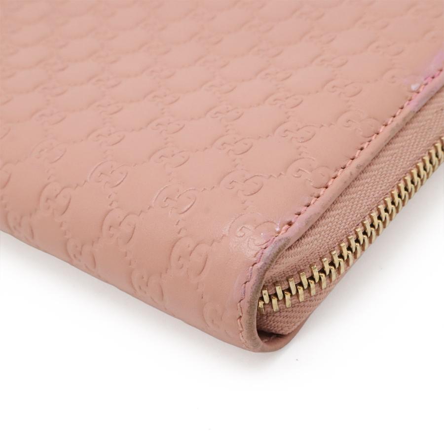 GUCCI グッチ マイクログッチシマ ラウンドファスナー 長財布 レザー ピンク ゴールド金具 アウトレット品 449391 | GUCCI | 02