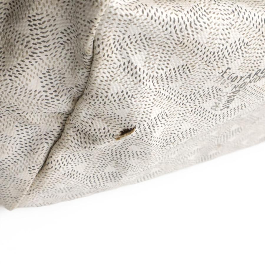 GOYARD ゴヤール サンルイPM トートバッグ ショルダーバッグ セミショルダー コーティングキャンバス レザー ホワイト 白 グレー | GOYARD | 03