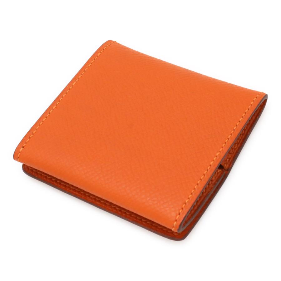 HERMES エルメス MC2 ポルトモネワット コインケース 小銭入れ コインパース スクエア 四角 ヴォーエプソン レザー オレンジ □O刻印 | HERMES | 01