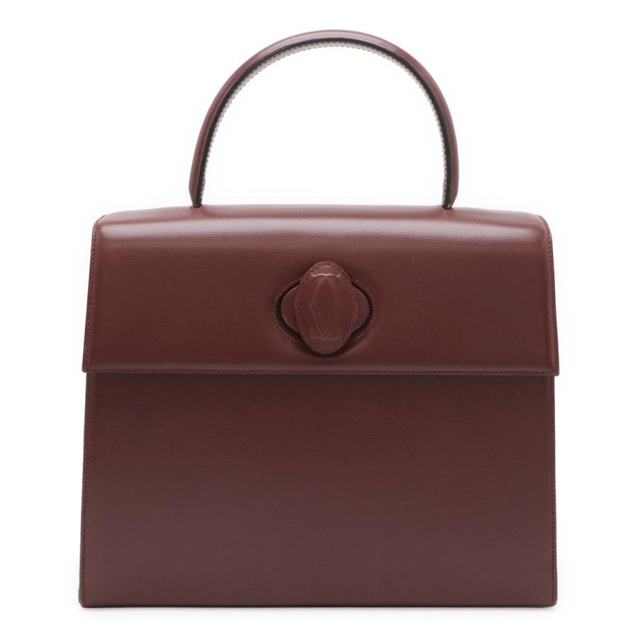 Cartier カルティエ マストライン フラップバッグ ハンドバッグ カーフレザー ボルドー ゴールド金具 L1000169 | Cartier