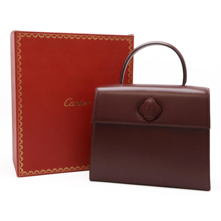 Cartier カルティエ マストライン フラップバッグ ハンドバッグ カーフレザー ボルドー ゴールド金具 L1000169 | Cartier | 08